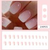 RUPOFUZA RUPOFUZA Acrylic Press on Nails Short Square Fake Nails