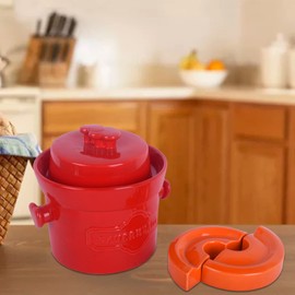 Vencer Wide Mouth Jar Split Fermentation Weight,Fermenting weights for Pickling & Fermentation Crock,Orange,VHF-019O