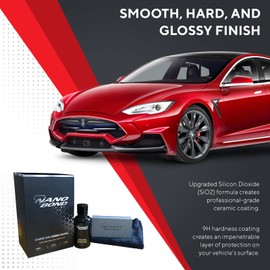 Nano Bond Nano Bond Ceramic Coating 9H PRO, Car, Plastic, Glass, and Wheel Exterior Care Product kit, Hydrophobic, Long Lasting Professional Care, High Gloss Paint Shine, Automotive Polishing with Sio2, 30ML