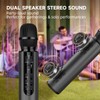 PANDAAR Bluetooth Wireless Karaoke Microphone, 4-in-1 Portable Handheld Mic with