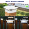 APONUO Solar Post Cap Lights,4x4 Post Solar Lights Warm White/Cool