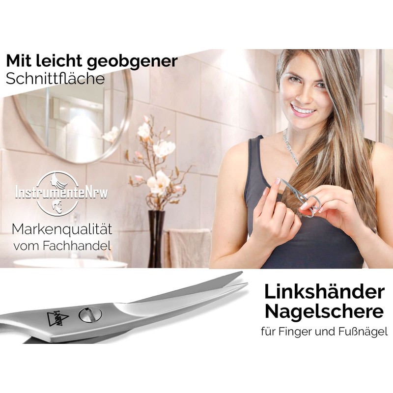 Professional Nail Scissors for Left-Handed Users Stainless Steel Classic Scissors