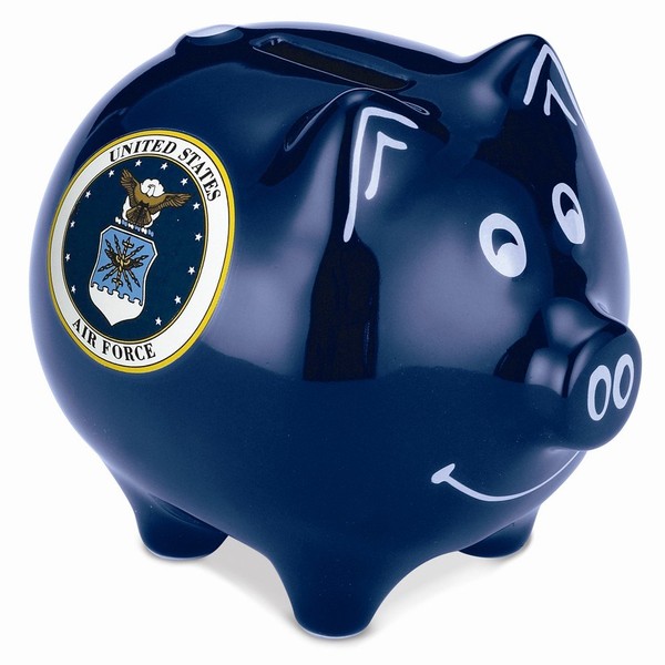 United States Marine Piggy Bank Safe Air Force Polyresin Savings Money Cash Box with Coin Slot