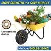 GICOOL 13" Wheelbarrow Tire, 4.00-6 Flat-free Solid Tire and Wheel,