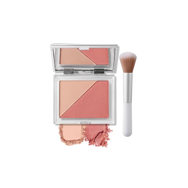 Erinde 3 tonos Cosmetics Powder Blush Palette Mate,#04