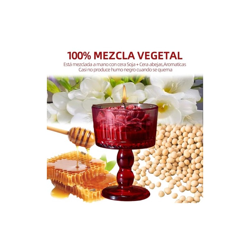 Regalos para Mujer Cumpleaños,Vela Aromatica Set regalo Mujer,Cera con Mezcla