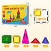 Magnetic Tiles for Kids, 112PCS Mini Magnetic Tiles Travel Set