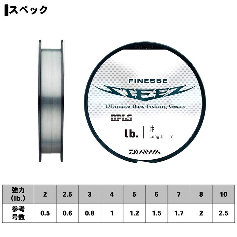 ダイワ(DAIWA) フロロライン スティーズフロロ T-フィネス 7lb. 80m ナチュラル