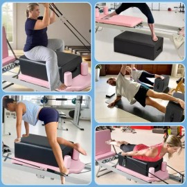 JIRTEMOT 지르테못 필라테스 리포머 박스 가정용 헬스장용 스튜디오용 나무 좌식 리포머용 Zirtemot Pilates Reformer Box for Home Gym Studio Wooden Seat Reformer [Black]