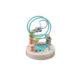 Kaper Kidz Wooden Elephant Jungle Animal Small Roller Coaster Bead Maze - Motor Skills Development Toy