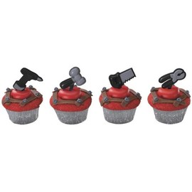 Tools Cupcake Topper Picks - Set of 12 Hammer, Saw & Screwdriver