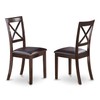 East West Furniture WHI-W Dining Chairs, Faux Leather Upholstered Seat,