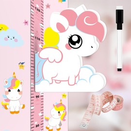 Tomuvpzn Baby Height Chart Child Wooden Chart for Children's Brick Decoration, Height Chart Child Height Chart 3D Movable Unicorn Altimeter for Height Chart Children Nursery Animal