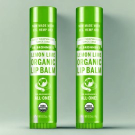 Anjumain Dr. Bronner's Organic Lip Balm Lemon Lime × 4g × 2 / 닥터브로너스 오가닉 립밤 레몬라임 × 4g × 2개