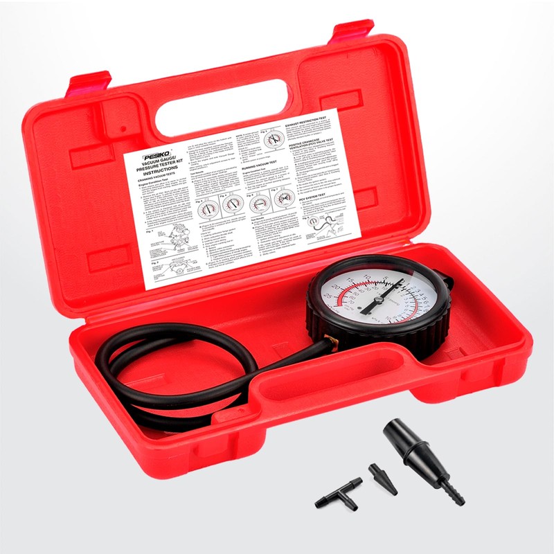 PESIKO Fuel Pump Tester Gauge Kit, Leak Carburetor Pressure Diagnostics