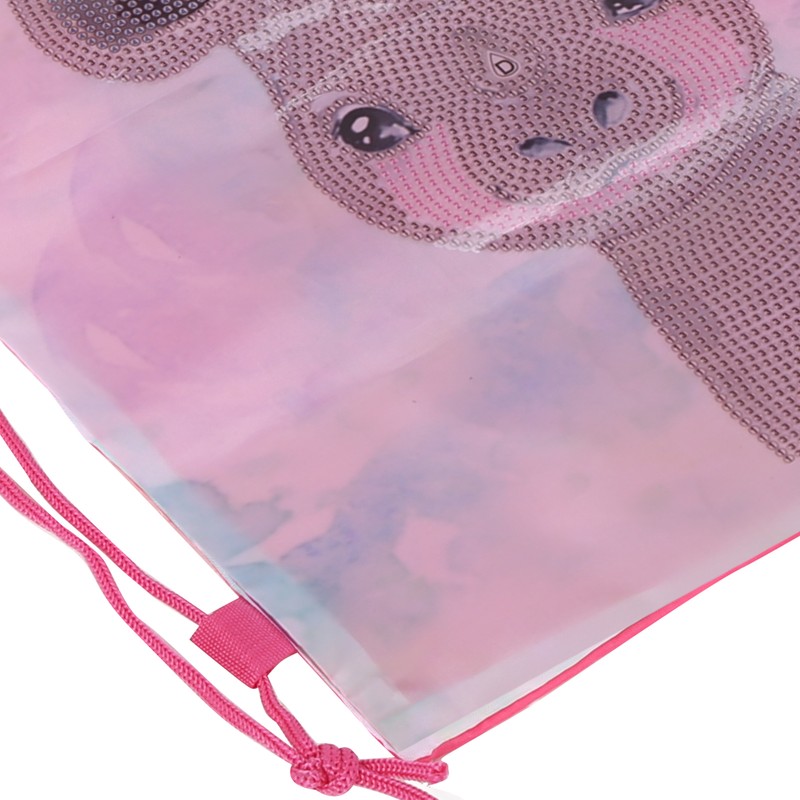 Backpack Bag WearResistant Large Capacity Rhinestones Painting with Drawstring Home