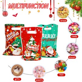 30 Pcs Christmas Party Gift Bag,Xmas Party Gift Bags for Kids Birthday Party,Candy Treat Party Bags fillers Gift Bags with Handle for Boys Girls Party Supplies Favor Bags