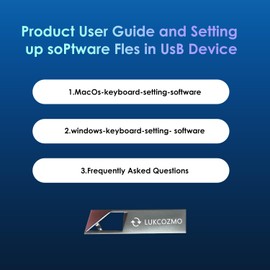 LUKCOZMO Macro Pad Macro Keyboard Programmable Keypad Customized 6-Key Mini Mechanical Gaming Keyboard One Handed Keyboard BT RGB OSU Multifunctional Macropad Knob Wireless Receiver&Type C 1m Cable