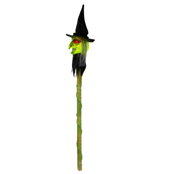59 inch Deluxe Halloween Wizard Cane, Lighted Witch Stake with