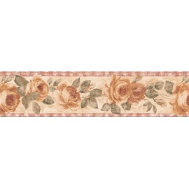Brewster Home Fashions 418B135 Borders and More Aged Floral Wall Border, 5.125-Inch by 180-Inch
