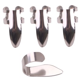 Kisangel 4pcs Stainless Steel Thumb Pick Set for Guitarists Smooth Plectrum Comfortable Fit