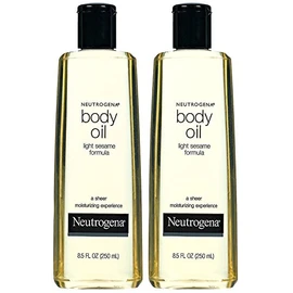 Neutrogena Lightweight Body Oil for Dry Skin, Sheer Moisturizer in Light Sesame Formula, 8.5 fl. oz (Pack of 2)