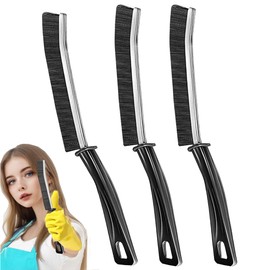 BSFRNF 3Pcs Hard-bristled Crevice Cleaning Brush, Multifunctional Thin Gap Scrub Brush, Bathroom Cleaner Tools for Household Use, Kitchen, Window, Toilet, Grout, Faucets, Car