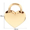 Warmtree Small Metal Heart Shaped Padlock Mini Lock with Key