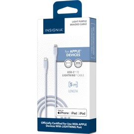 For Apple Insignia - 5' Lightning to USB-C Charge-and-Syn