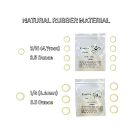 3/16 and 1/4 inch orthodontic elastic rubber bands, 600 pieces medium 3.5 ounce rubber bands fix tooth gaps, 6 pieces free elastic placeholders for braces