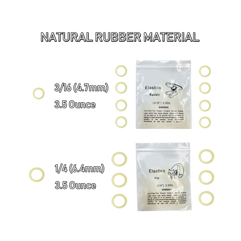 3/16 and 1/4 inch orthodontic elastic rubber bands, 600 pieces