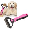 Pet Undercoat Rake Double Sided Knots Removal Grooming Massage Dog