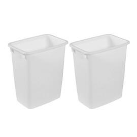 Rubbermaid Rubbermaid 2 Pack Traditional Open Top Waste Basket Indoor Trash Bin Container for Bathrooms, Kitchens, and Home Office, 21 Quart, White