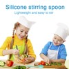 4 Pieces Small Silicone Nonstick Mixing Spoons, High Heat Resistant,Cooking