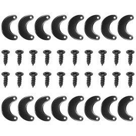 HARFINGTON 50Pcs Picture Frame Backing Hardware Clip with 50Pcs Screws Photo Frame Turn Button Fasteners Picture Turn Backing Clips for Craft Hanging Picture Drawing Craft, Black