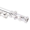 Flute Design Keyring Musical Instrument Ornament Silver Colour for Wallet,