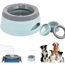 Pet Car Bowl, Drinking Bowl for Dogs, Water Bowl Dog On the Go, 750 ml, Leak-Proof, Splash Guard, Practical Travel Bowl, Plastic Removable Portable Water Bowl, Dog Bowl, Blue for Balconies