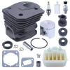 For Husqvarna Nikasil Plated Cylinder Piston Air Filter Kit For