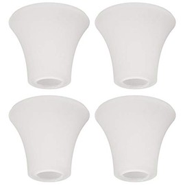 Eumyviv 4 Packs Bell Shaped Frosted Glass Lamp Shade Replacement for Ceiling Fan Kit Hanging Lighting Fixture A00049
