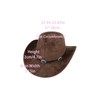 Cowboy Hat for Women and Men Felt Wide Brim Suede