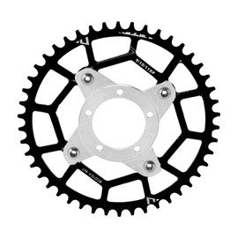 Motor Bike Gear Adapter High Hardness Accurate 46T 104BCD Sprocket Adapter for Bafang BBS01 BBS02 Black