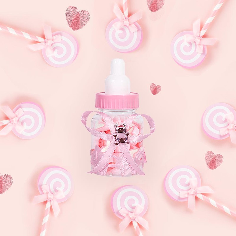 50Pcs Candy Chocolate Bottles Box For Baby Shower Party Favors