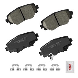 Fraxle Rear Ceramic Brake Pads Set with Hardware For 2014-2018 Mazda 3, 3 Sport