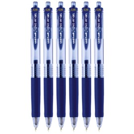 Uni-Ball Signo Retractable Gel Pens, Ultra Micro Point, 0.38mm, Blue, 6 Count