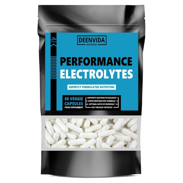 Performance Electrolyte Supplement, 60 High Strength Capsules with Magnesium, Potassium,