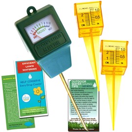 Moisture Sensor Kit, Rain Gauge Lawn Watering & Tip Magnet | Plant, Grass & Garden Care