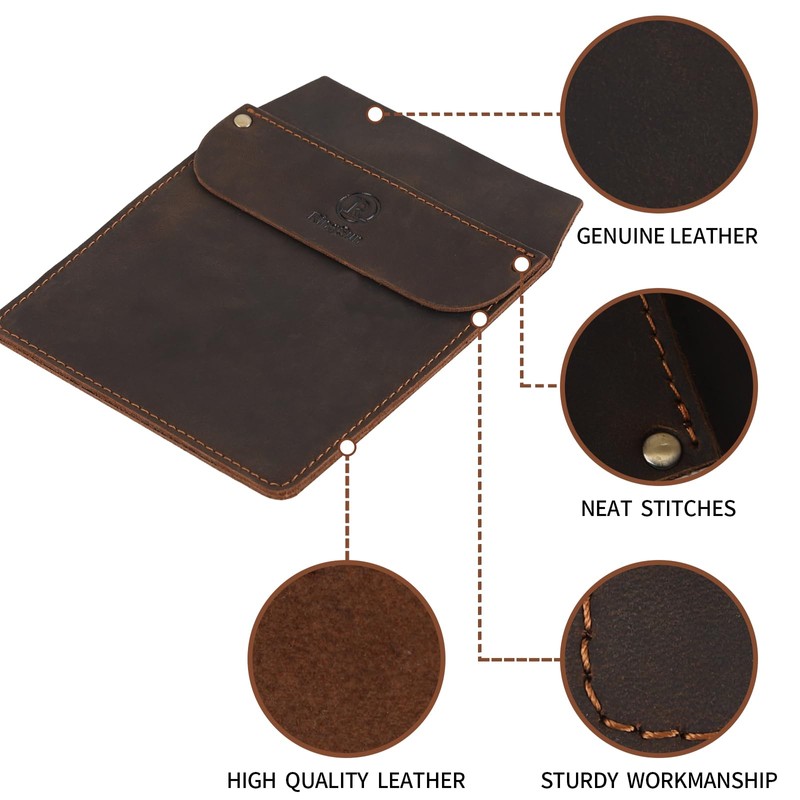 RingSun Genuine Leather Pocket Protector for Men, Durable Pocket Tool