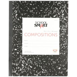 School Smart Flexible Cover Ruled Composition Book, 60 Sheets, 9-3/4 x 7-1/2 Inches