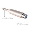4Pcs 3-Pin Silver XLR Female to Stereo 6.35mm 1/4 Inch