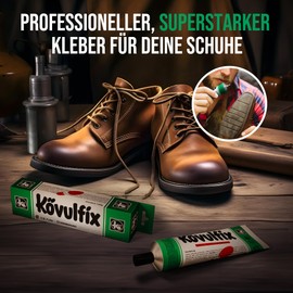 Langlauf Schuhbedarf 3x Extragro?e Tube 120g K?vulfix Rekord Schuhkleber extra stark - der wasserfeste und elastische Textilkleber Sohlenkleber Absatzkleber Lederkleber Alleskleber von Langlauf Schuhbedarf (3 Tuben)